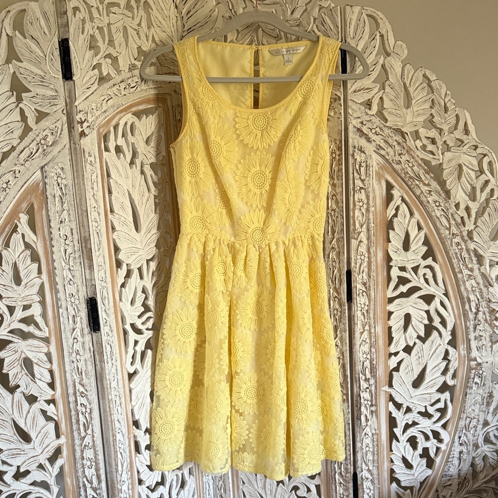 LC Lauren Conrad Light Yellow Dress